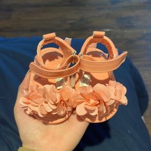 Pink baby floral sandals